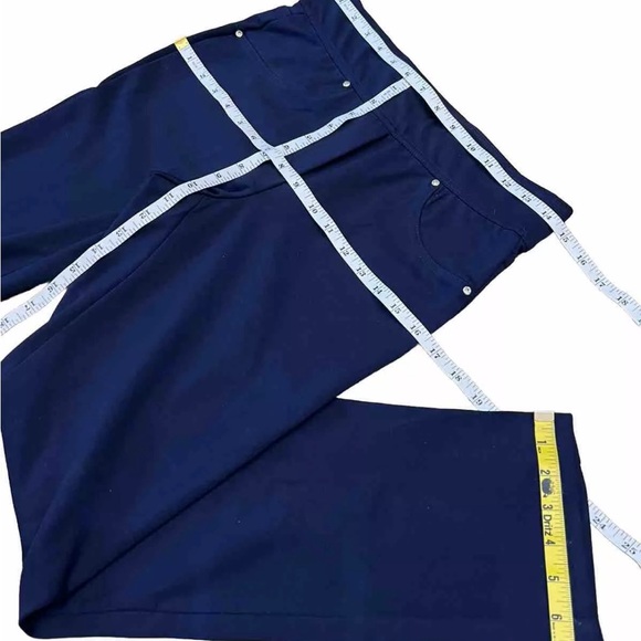 Rebecca Malone Dark Blue Pull On Casual Pants Small Like New - Picture 3 of 9